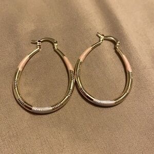 14k gold plated Hoop Earrings NWT